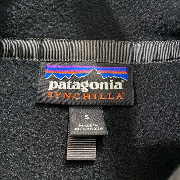Patagonia Synchilla Snap T Fleece Pullover Women's Small Black Gray 25455 FA16 - Picture 9 of 11